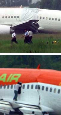 Bandara Juanda Tak Permasalahkan Cat Putih AdamAir Retak