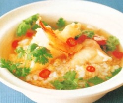 Bubur Pedas Pangsit Udang