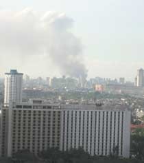 Asap Hitam Kebakaran Mangga Besar Hiasi Langit Jakarta