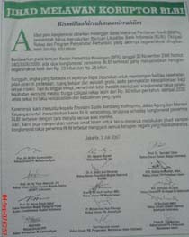 Pasang Iklan Jihad BLBI Ismed Rogoh Rp 270 Juta & Rp 150 Juta