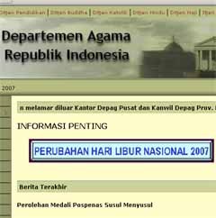 Cuti Bersama 31 Desember di Web Depag & Menko Kesra Kok Beda?