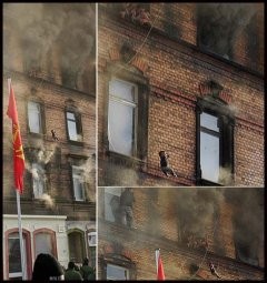 Bayi Dilempar dari Apartemen yang Terbakar