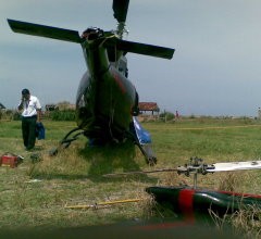 Heli Jatuh di Gianyar Milik Air Bali