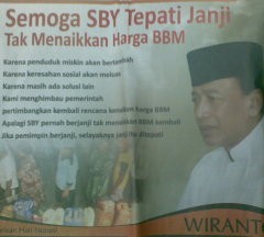 Istana Tanggapi Iklan Wiranto