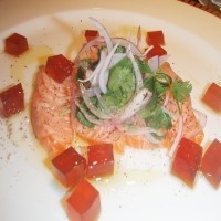 Salmon Tataki With Sweet Ponzu Sauce