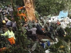 Lokasi Jatuhnya Pesawat Casa Berserakan Tak Karuan