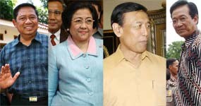Pesaing Kuat SBY: Mega, Sri Sultan & Wiranto
