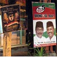 Masuki Masa Tenang, Atribut Cagub Masih Hiasi Pohon
