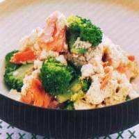 Salad Salmon Brokoli Saus Tofu