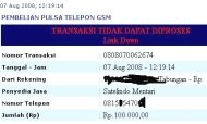 Beli Pulsa via Internet Banking Mandiri Error 