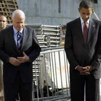 Peringati 9/11, Obama dan McCain Tabur Bunga di Ground Zero
