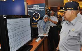 One Stop Monitoring di Posko Nasional Angkutan Lebaran Terpadu