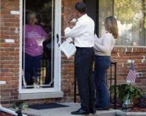 Obama Minta Dukungan dari Rumah ke Rumah
