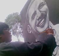Ramai-ramai Lukis Obama