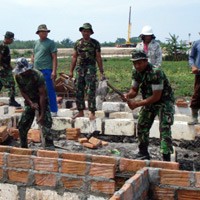 TNI Bangun Pos Ramil di Kawasan Pengeboran Blok Cepu