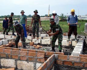 TNI Bangun Pos Ramil di Kawasan Pengeboran Blok Cepu