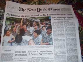Anak SDN 01 Menteng Mejeng di Halaman Depan The New York Times