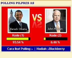 Desi Menangi Blackberry Polling Presiden AS