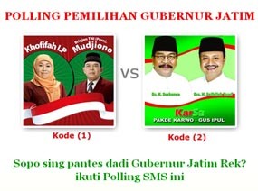 Aan dan Ariyanto Menangi Laptop Polling Pilgub Jatim