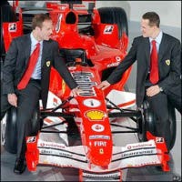 Reuni Panas Schumi dan Barrichello