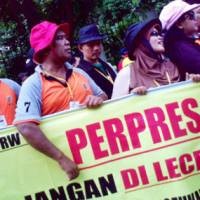 Korban Lapindo Demo di Istana, Polisi Usir PKL