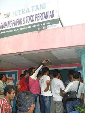 Harga Selangit, Puluhan Petani Geruduk Distributor Pupuk