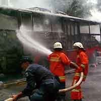 Kerusakan Sikring Penyebab TransJ Terbakar di Blok M