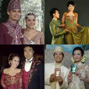  Warna warni Kebaya Pengantin Selebritis