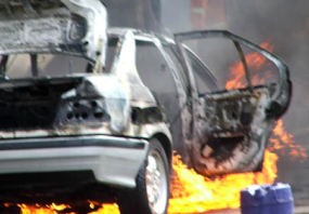 BMW Eks Mentan yang Terbakar Diderek, Lalin di TB Simatupang Normal