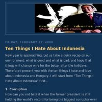 Indonesia Dihujat di Blog