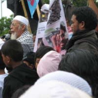  Massa PKS, Baasyir dan Zaenal Maarif Demo Anti Israel di Solo
