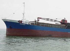 Kapal Kargo di Pelabuhan Gresik Memilih Lempar Jangkar