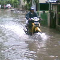 Banjir di Petamburan Mulai Surut