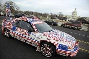 Mobil-mobil Berhias Sambut Obama