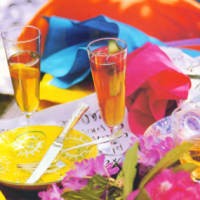 Merah, Kuning, Oranye Untuk Meja Santap