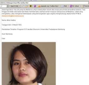 Mira Sartika Sering Nelepon Minta Uang