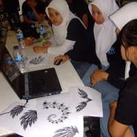 Sembilan Siswa SMK 14 Ikuti Workshop Batik Fraktal