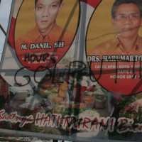 Baliho Caleg dan Parpol di Yogya Dicorat-coret Hidup Golput