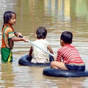 Banjir di Baleendah Mulai Surut