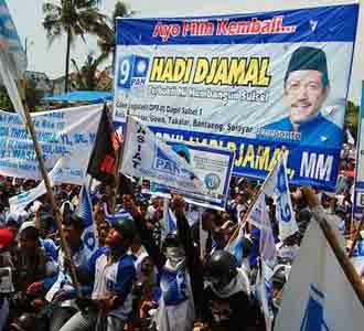 Pendukung Hadi Djamal di Kampanye PAN