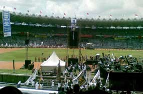 Massa PKS Luber di Senayan