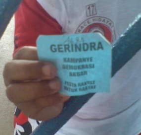 Tiket Masuk Kampanye Gerindra