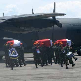 4 Korban Fokker Tiba di Lanudal Juanda
