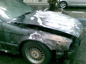 BMW Terbakar di Harmoni, Jl Balikpapan Ditutup