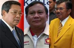 Hampir Pasti Ada 3 Capres: SBY, Prabowo, dan JK 