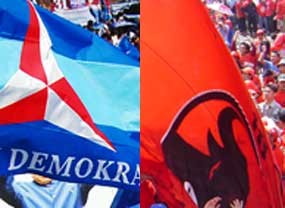 Puluhan Orang Demo di Teuku Umar, Tolak Koalisi PDIP-PD