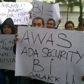 Wartawan Bandung Demo BI 