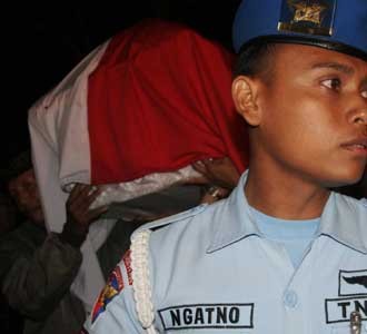 Jenazah Marsma Harsono Tiba di Yogya