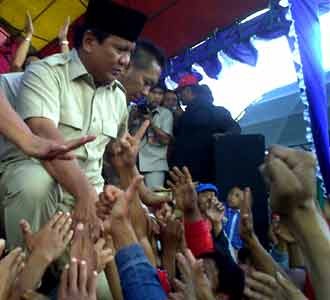 Prabowo Kampanye di Lembah Kledung