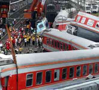 Kereta Api Tabrakan di China